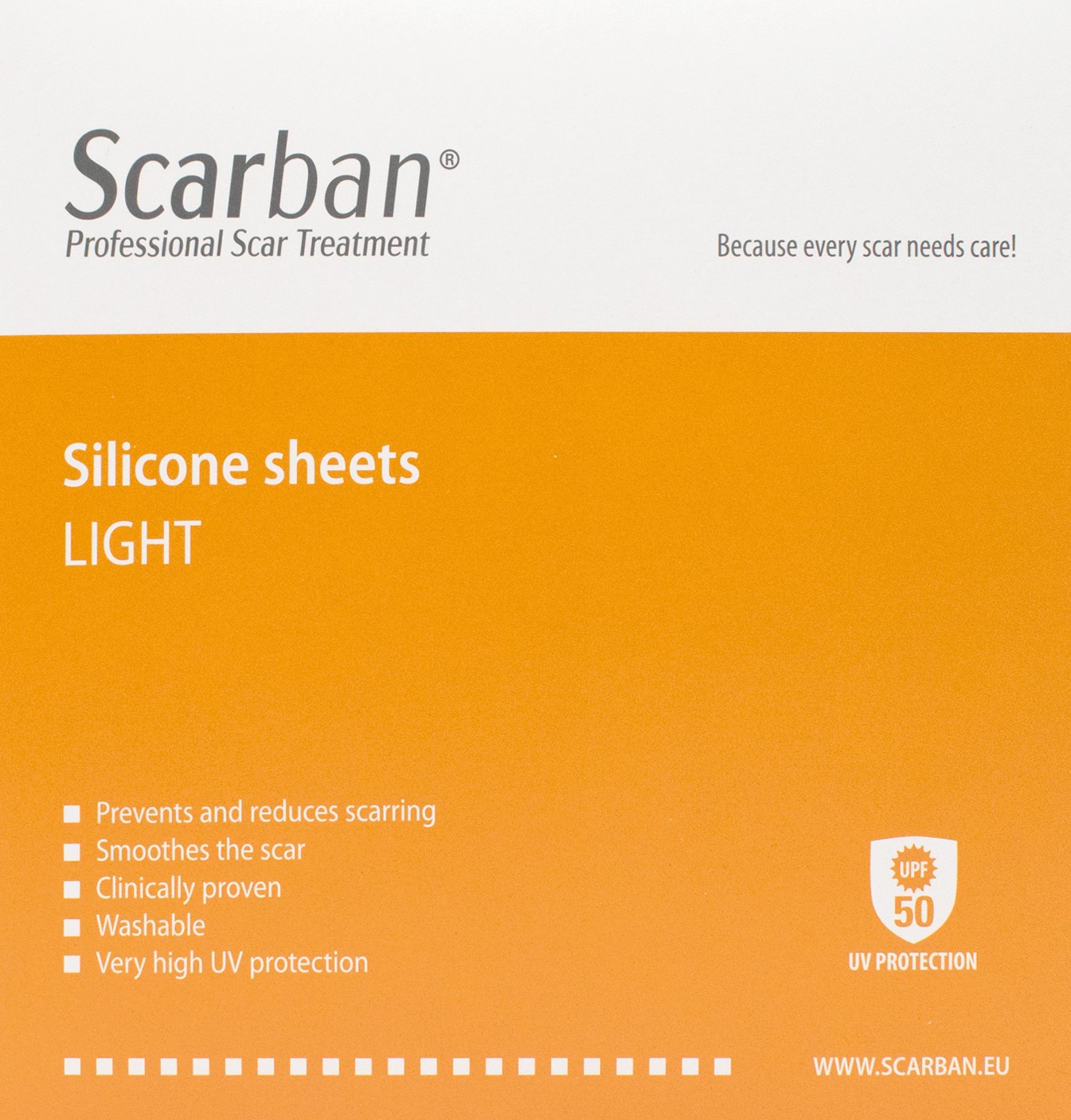 Scarban Light יריעות סיליקון עדינות